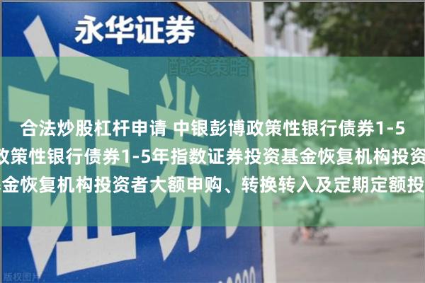 合法炒股杠杆申请 中银彭博政策性银行债券1-5年指数: 关于中银彭博政策性银行债券1-5年指数证券投资基金恢复机构投资者大额申购、转换转入及定期定额投资业务的公告