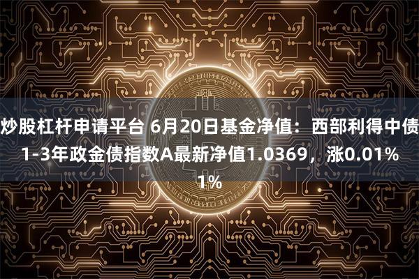 炒股杠杆申请平台 6月20日基金净值：西部利得中债1-3年政金债指数A最新净值1.0369，涨0.01%
